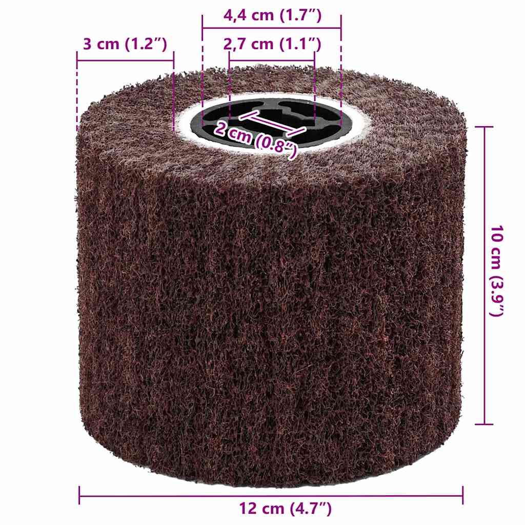 Λειαντικοί Ρολοί 3 pcs Καφέ 12 x 12 x 10 εκ. Συνθετικές ίνες