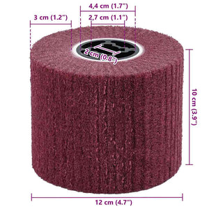 Λειαντικοί Ρολοί 3 pcs Κόκκινο 12 x 12 x 10 εκ. Συνθετικές ίνες - Pakobazaar