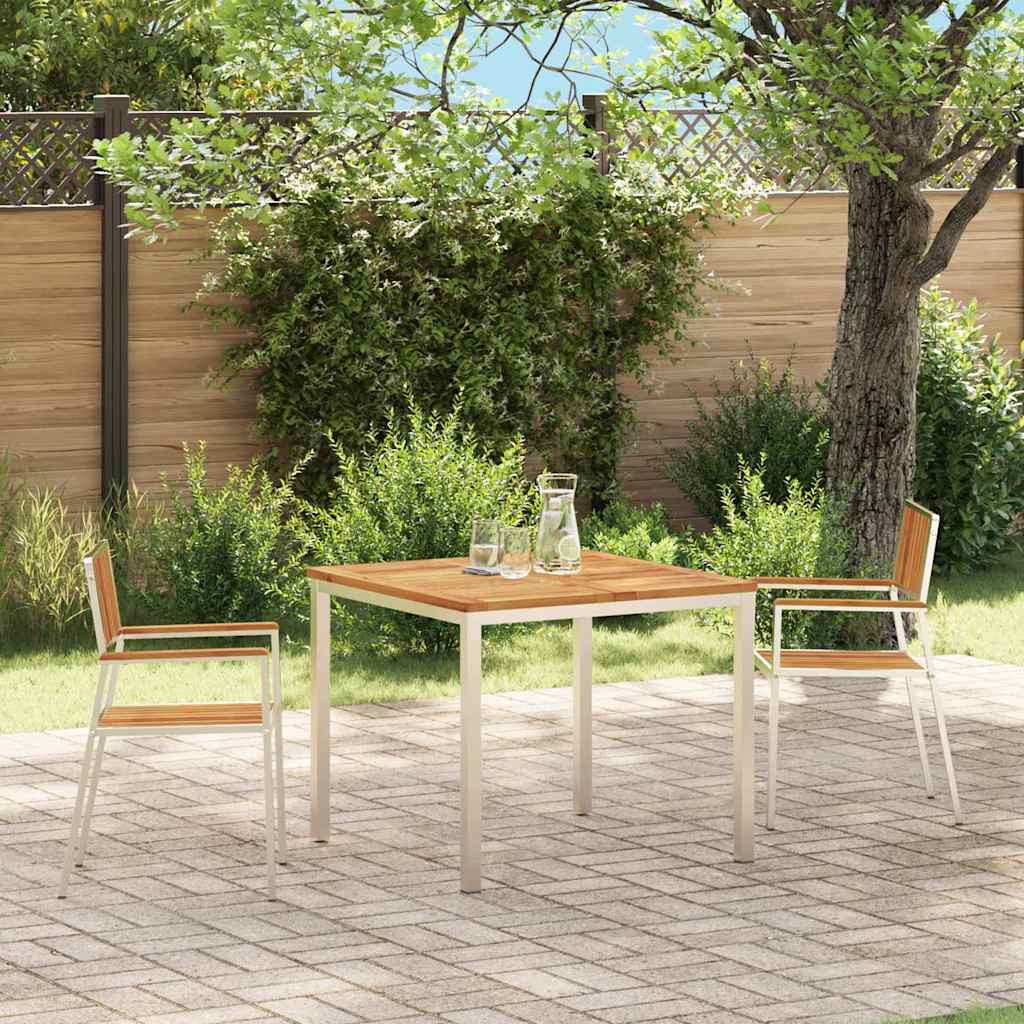 Καρέκλα Κήπου 2 pcs Καφέ 56 x 54,5 x 87 εκ. Στερεό Ξύλο Ακακίας