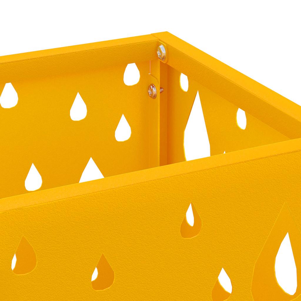 Σχέδιο & βάση αποθήκευσης Μουσταρδί 15,5 x 15,5 x 49 εκ Μέταλλο