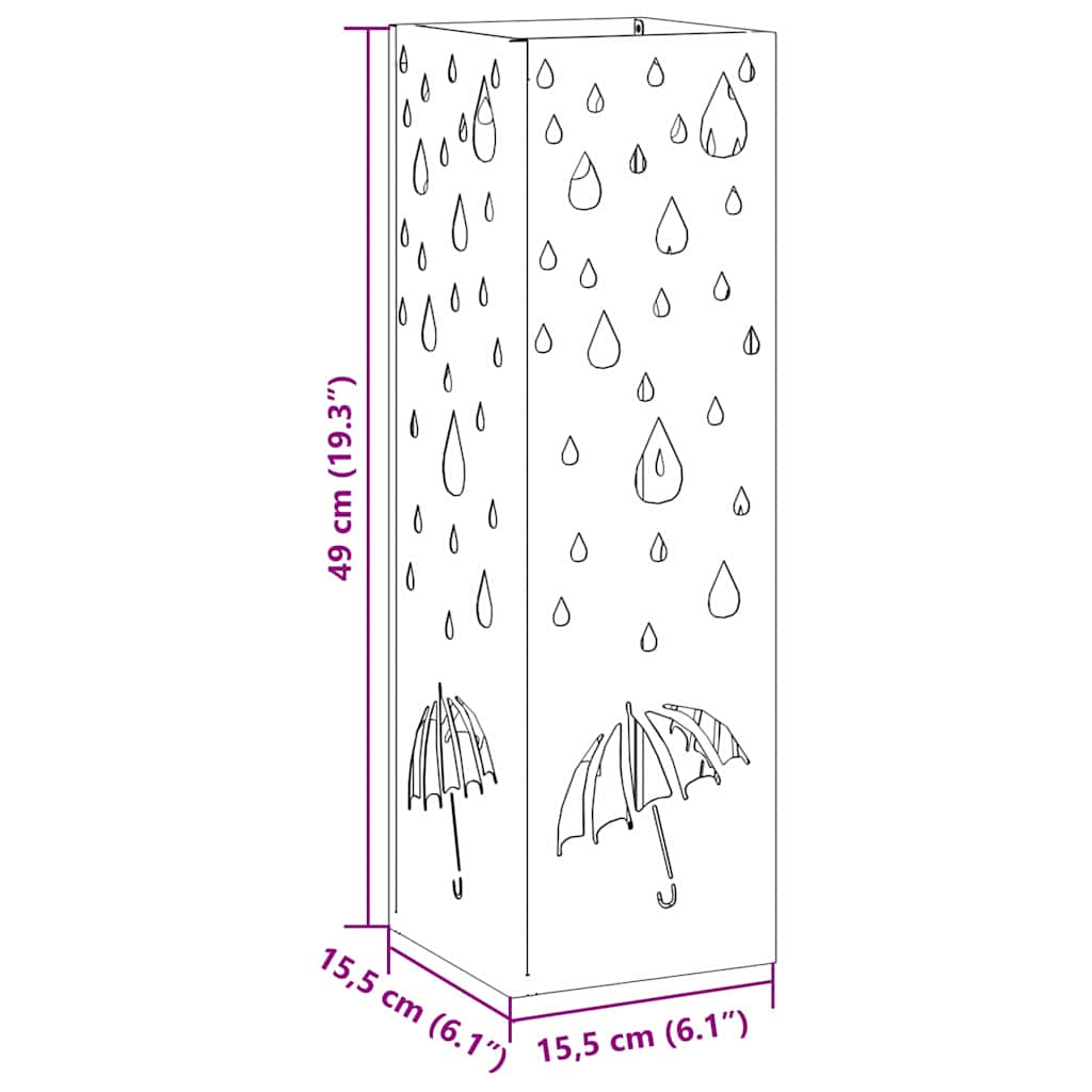 Σχέδιο & βάση αποθήκευσης Μουσταρδί 15,5 x 15,5 x 49 εκ Μέταλλο