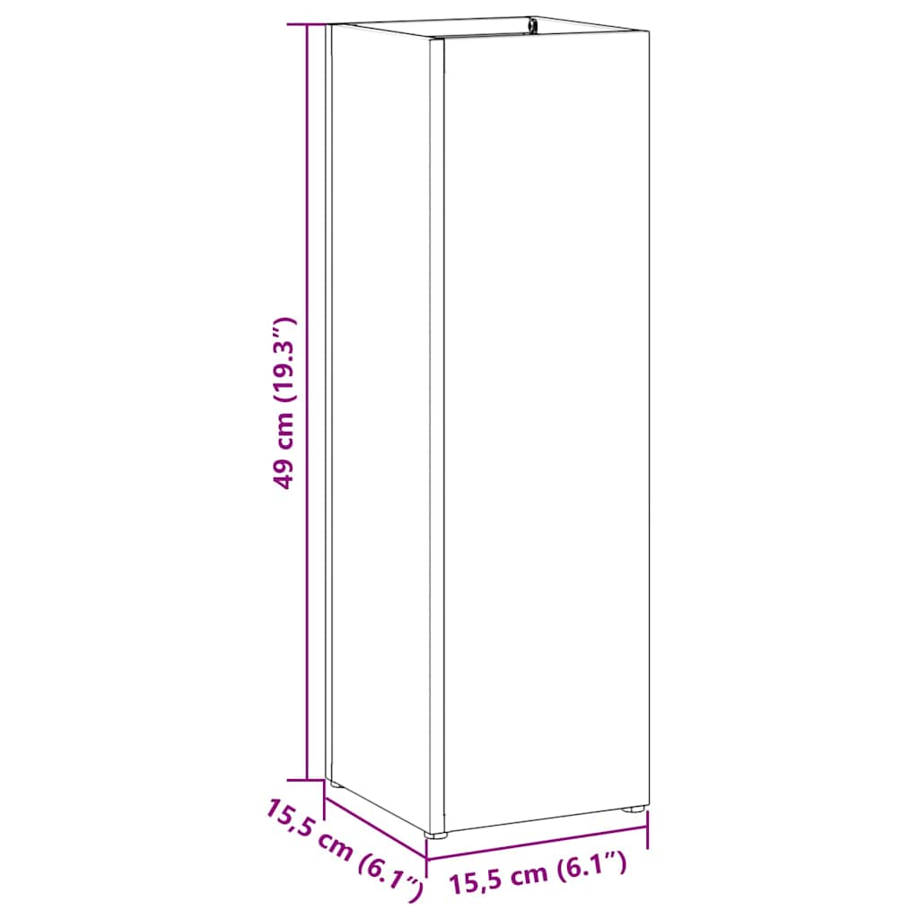 Σχέδιο & βάση αποθήκευσης Μαύρο 15,5 x 15,5 x 49 εκ Μέταλλο - Pakobazaar