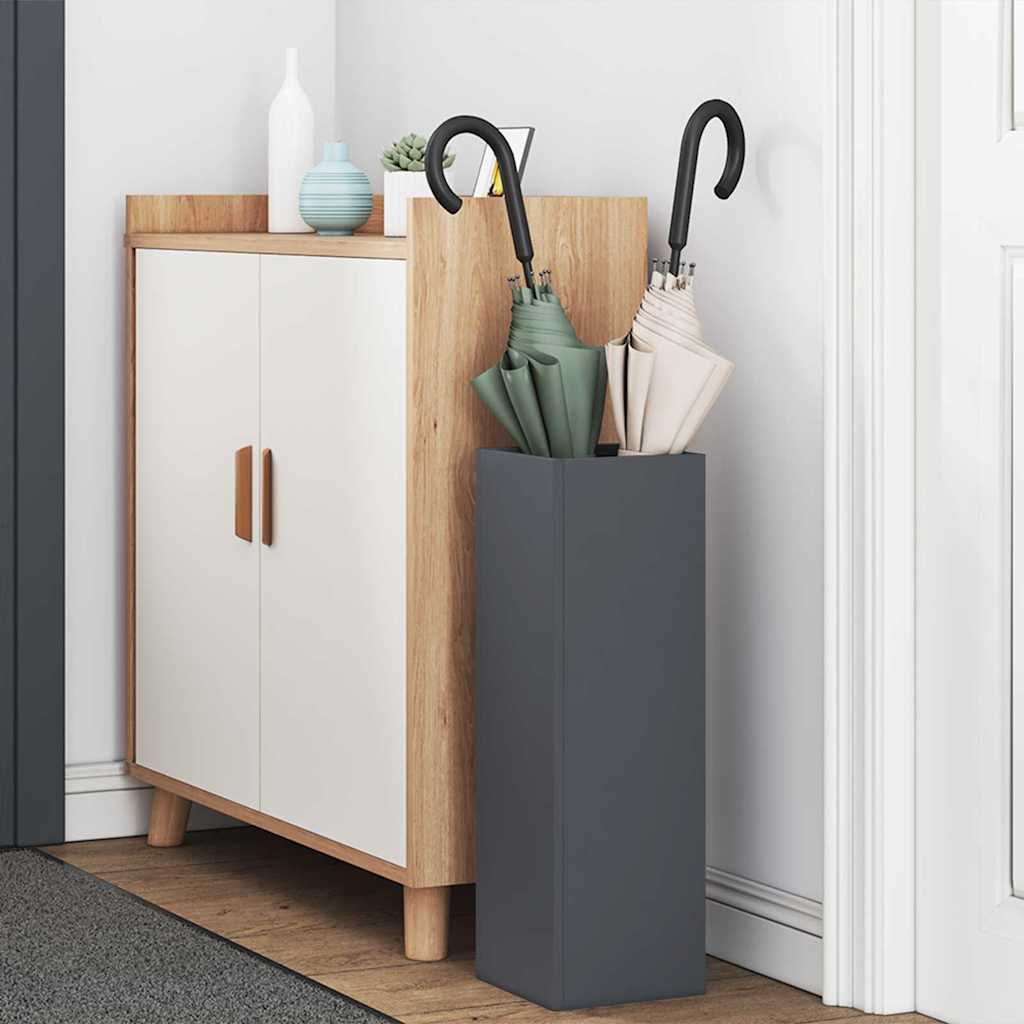 Σχέδιο & βάση αποθήκευσης Ανθρακί 15,5 x 15,5 x 49 εκ Μέταλλο