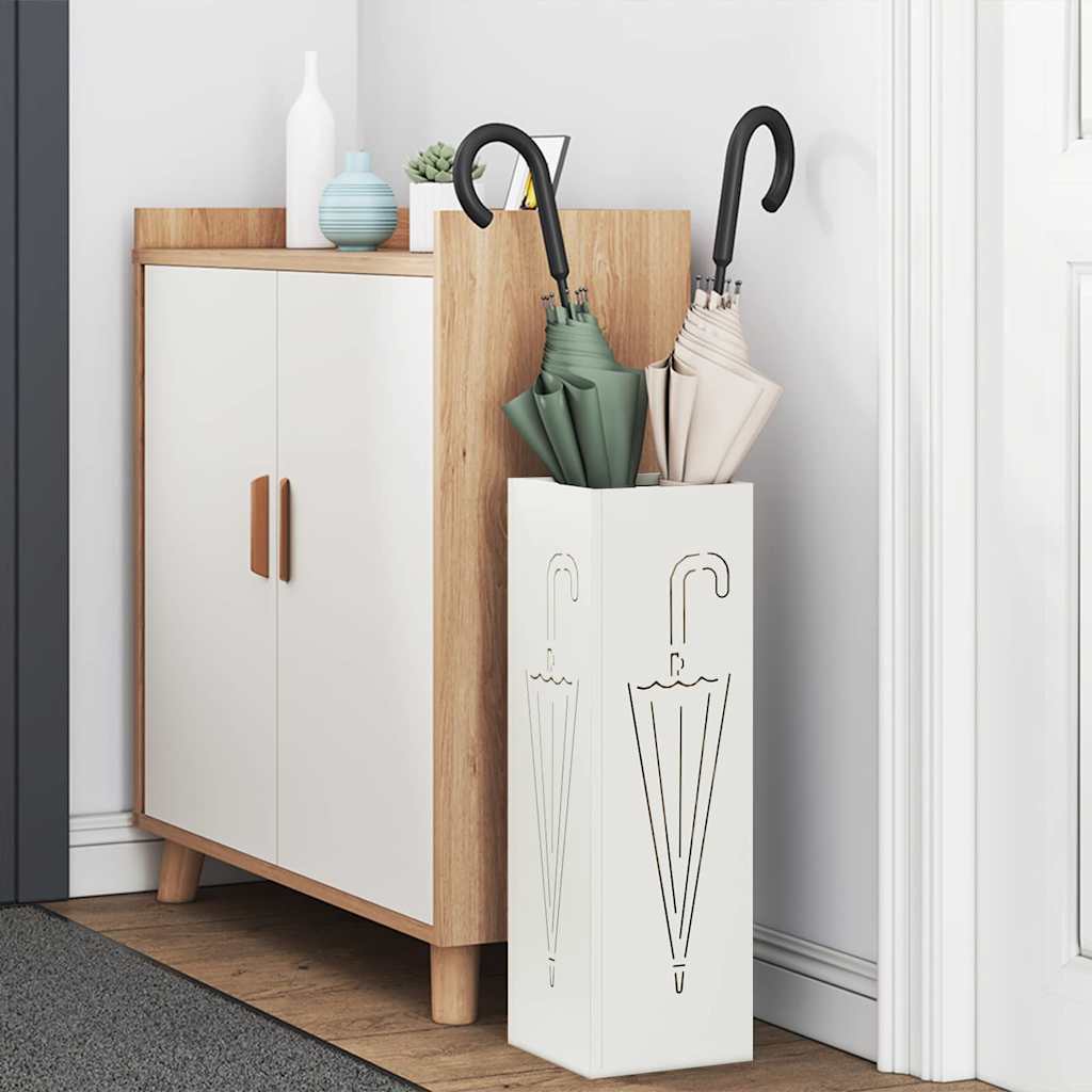 Σχέδιο & βάση αποθήκευσης Λευκό 15,5 x 15,5 x 49 εκ Μέταλλο