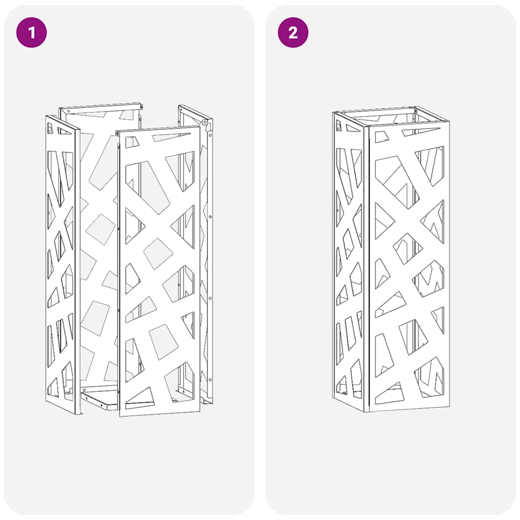 Σχέδιο & βάση αποθήκευσης Ροζ 15,5 x 15,5 x 49 εκ Μέταλλο