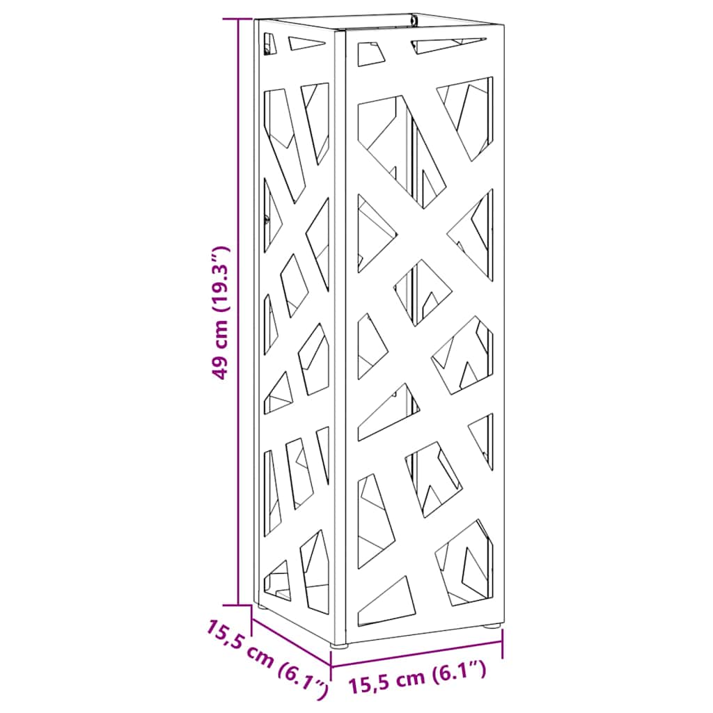 Σχέδιο & βάση αποθήκευσης Λευκό 15,5 x 15,5 x 49 εκ Μέταλλο