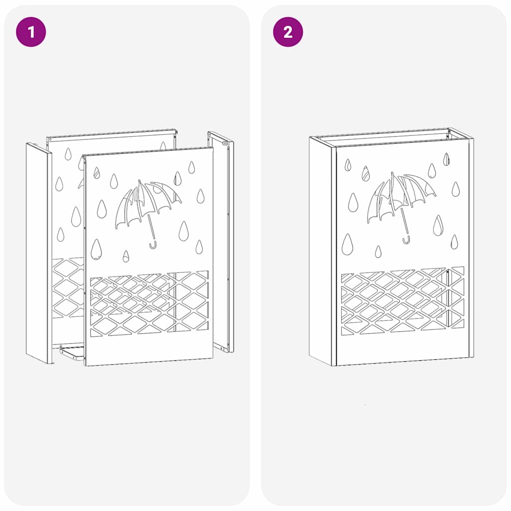 Σχέδιο & βάση αποθήκευσης Μαύρο 28 x 12 x 41 εκ Ατσάλι - Pakobazaar