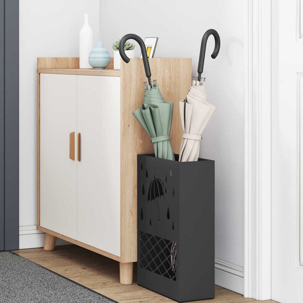 Σχέδιο & βάση αποθήκευσης Μαύρο 28 x 12 x 41 εκ Ατσάλι - Pakobazaar