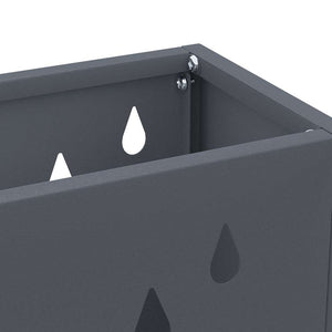 Σχέδιο & βάση αποθήκευσης Ανθρακί 28 x 12 x 41 εκ Ατσάλι - Pakobazaar
