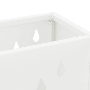 Βάση ομπρέλας βροχής Λευκό 28 x 12 x 41 εκ Ατσάλι