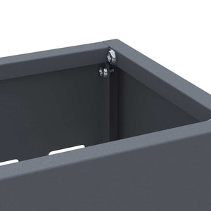 Σχέδιο & βάση αποθήκευσης Ανθρακί 28 x 12 x 41 εκ Ατσάλι - Pakobazaar