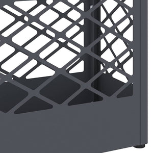Σχέδιο & βάση αποθήκευσης Ανθρακί 28 x 12 x 41 εκ Ατσάλι - Pakobazaar