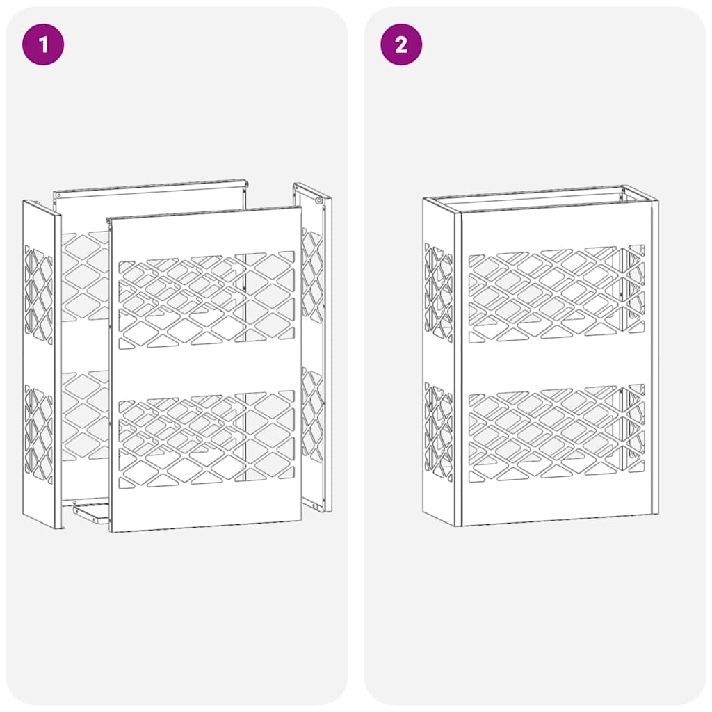 Σχέδιο & βάση αποθήκευσης Λευκό 28 x 12 x 41 εκ Ατσάλι - Pakobazaar