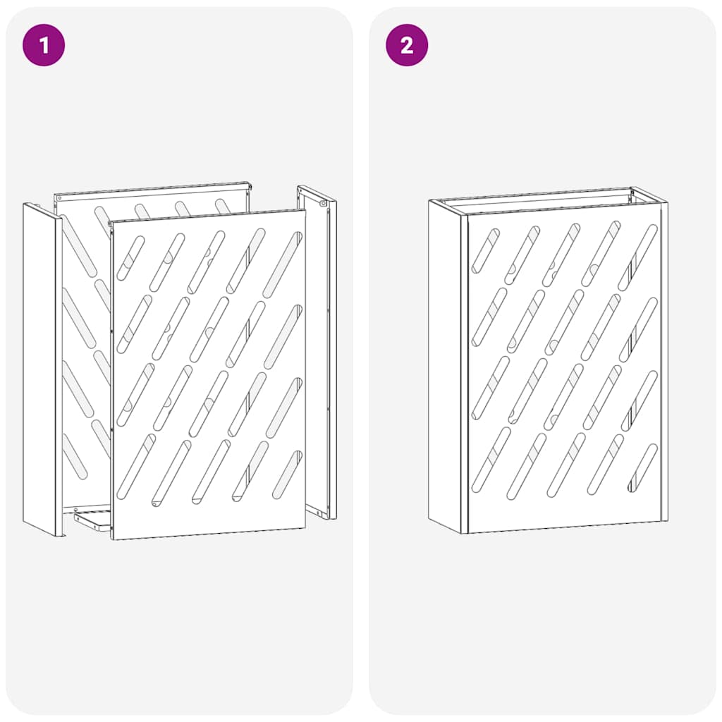 Σχέδιο & βάση αποθήκευσης Λαδί 28 x 12 x 41 εκ Ατσάλι - Pakobazaar
