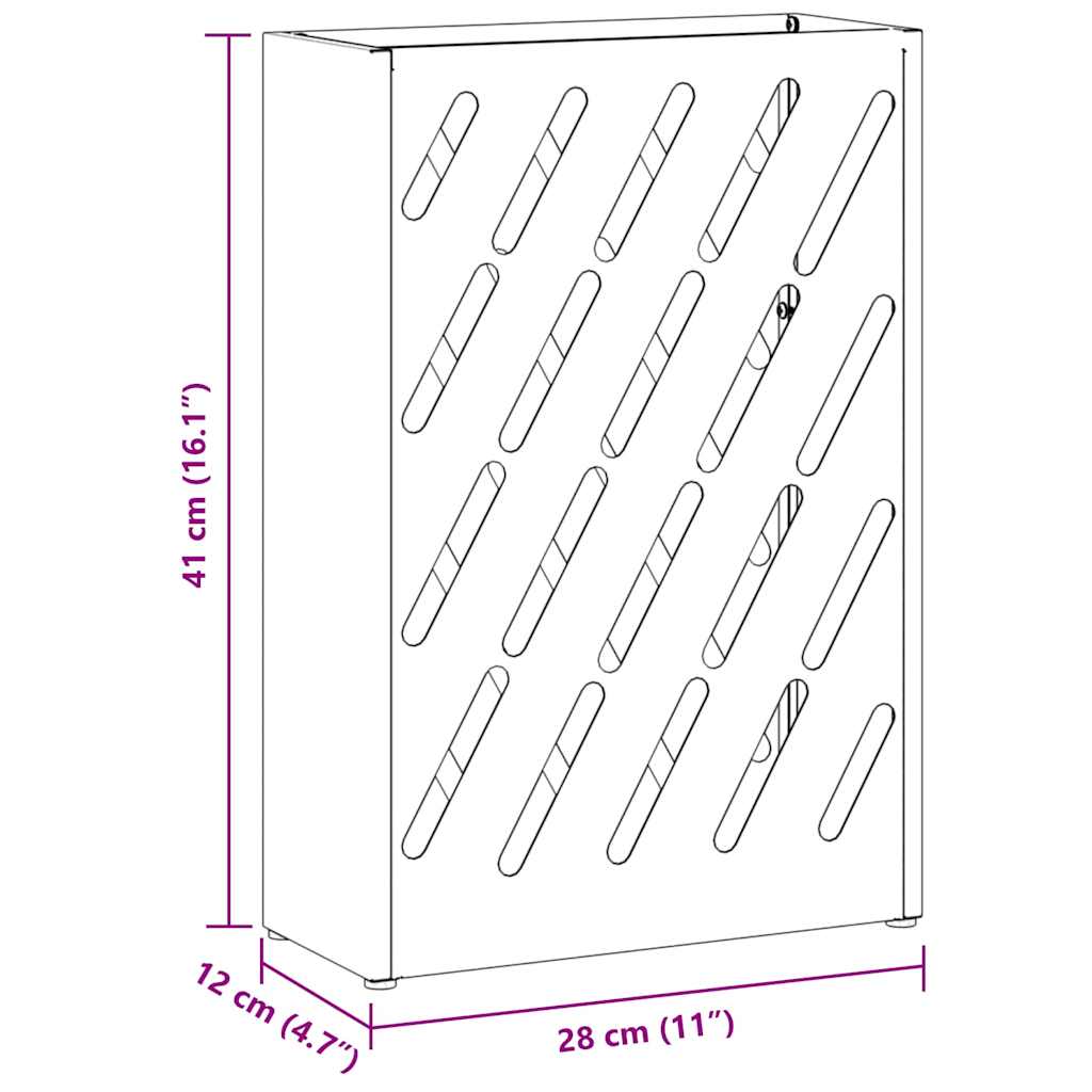 Σχέδιο & βάση αποθήκευσης Λαδί 28 x 12 x 41 εκ Ατσάλι - Pakobazaar