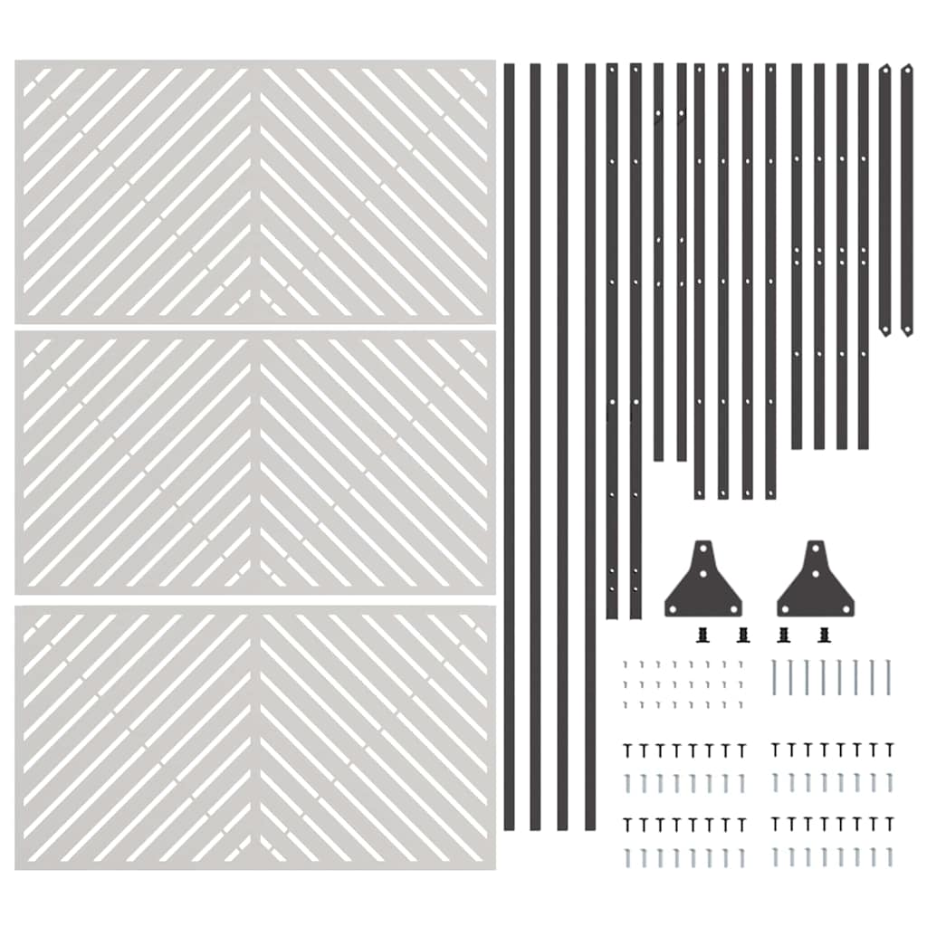 Οθόνη Ιδιωτικότητας Γκρι 100 x 50 x 180 εκ. Ατσάλι - Pakobazaar