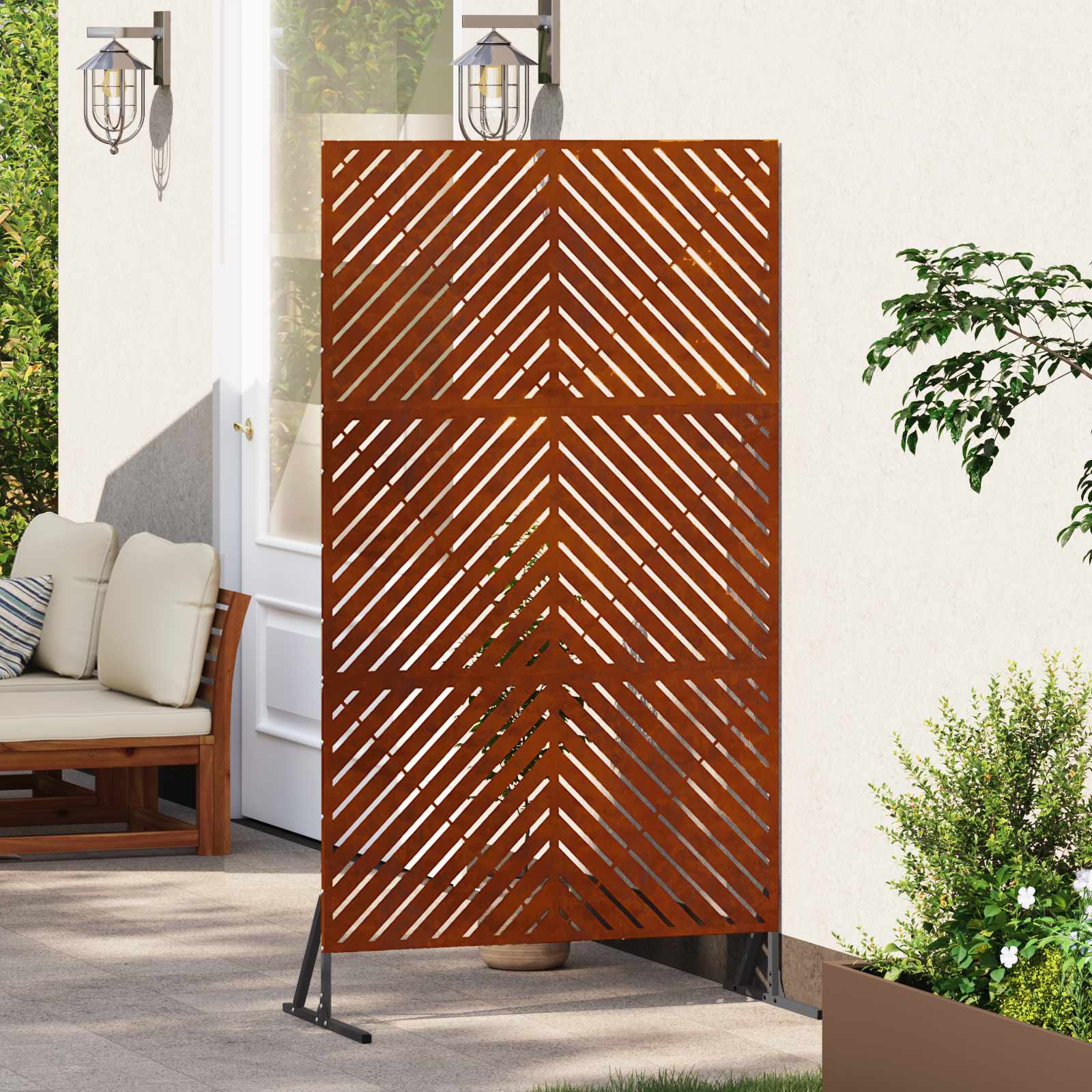 Οθόνη Ιδιωτικότητας Γκρι 100 x 50 x 180 εκ. Ατσάλι - Pakobazaar