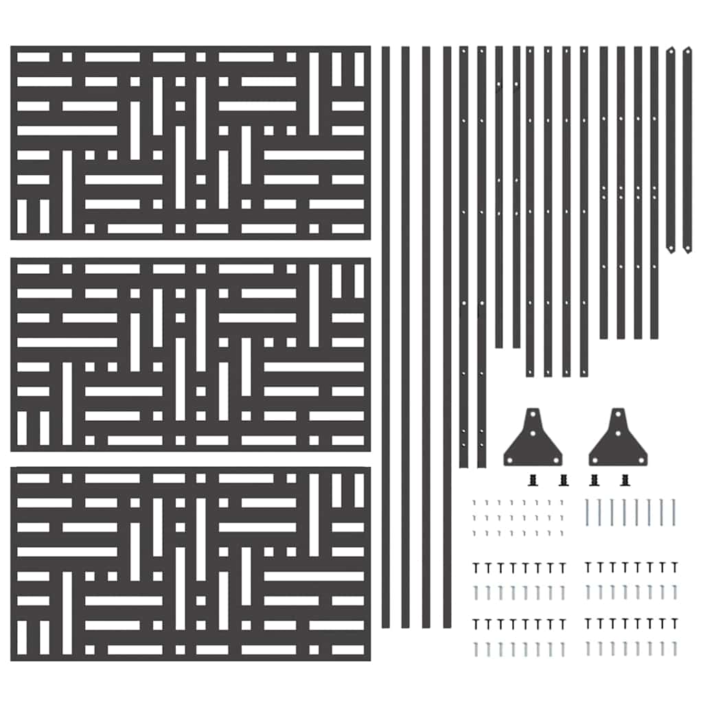 Οθόνη Ιδιωτικότητας Μαύρο 100 x 50 x 180 εκ. Ατσάλι - Pakobazaar
