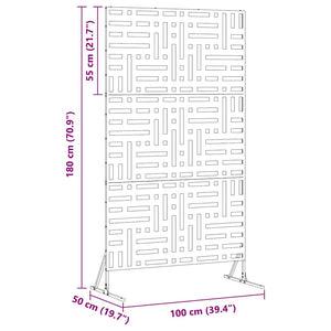 Οθόνη Ιδιωτικότητας Ελιά 100 x 50 x 180 εκ. Ατσάλι - Pakobazaar