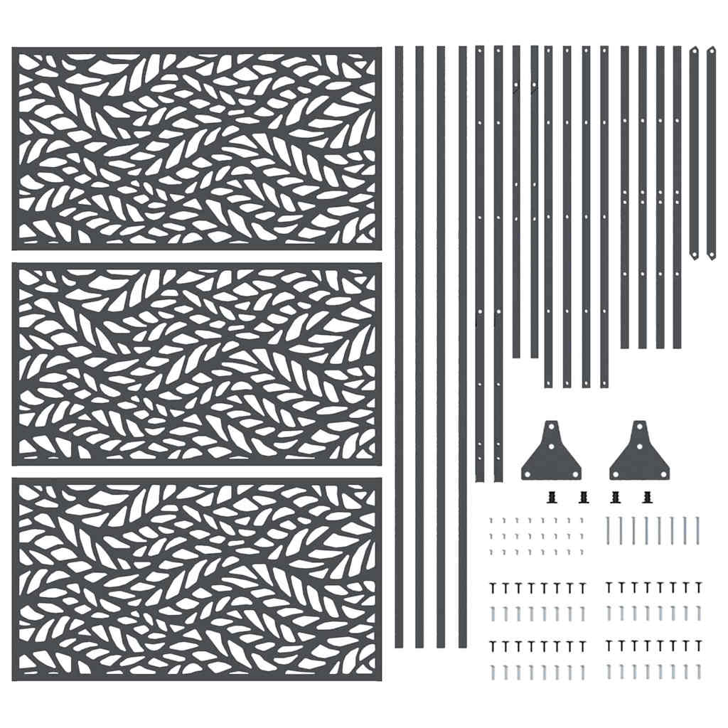 Οθόνη Ιδιωτικότητας Ανθρακί 100 x 50 x 180 εκ. Ατσάλι - Pakobazaar