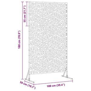 Οθόνη Ιδιωτικότητας 100 x 50 x 180 εκ. Γαλβανισμένος Χάλυβας