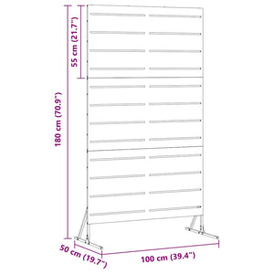 Οθόνη Ιδιωτικότητας 100 x 50 x 180 εκ. Ανοξείδωτο Ατσάλι Ασημί