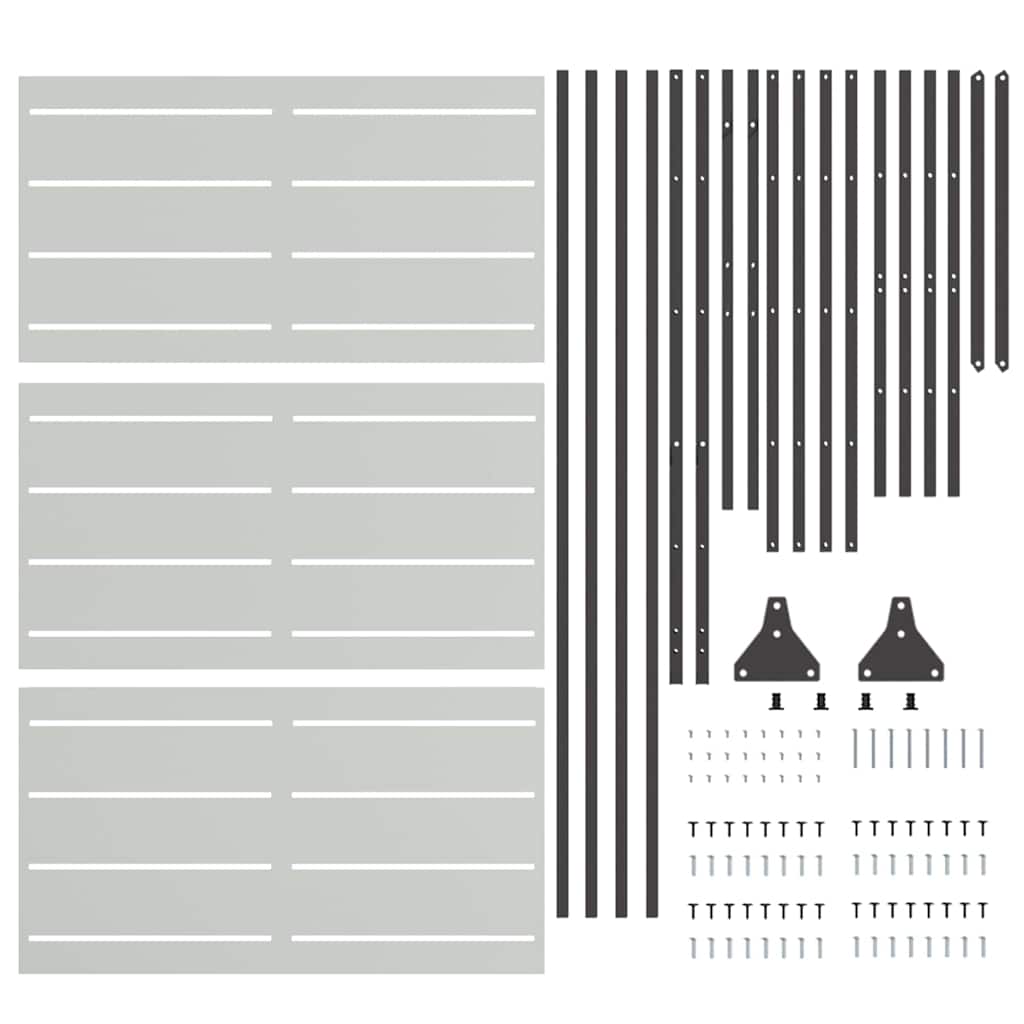 Οθόνη Ιδιωτικότητας Γκρι 100 x 50 x 180 εκ. Ατσάλι - Pakobazaar