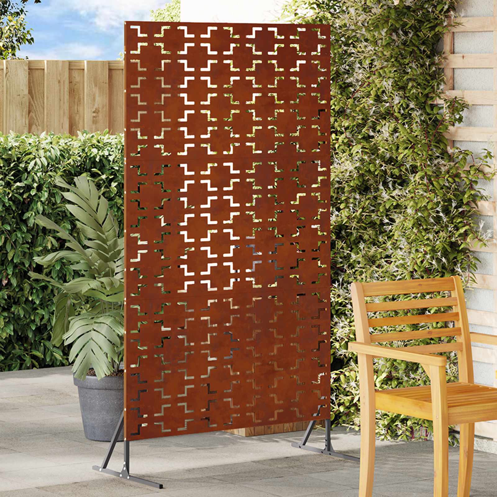 Οθόνη Ιδιωτικότητας 100 x 50 x 180 εκ. Σκ rusty