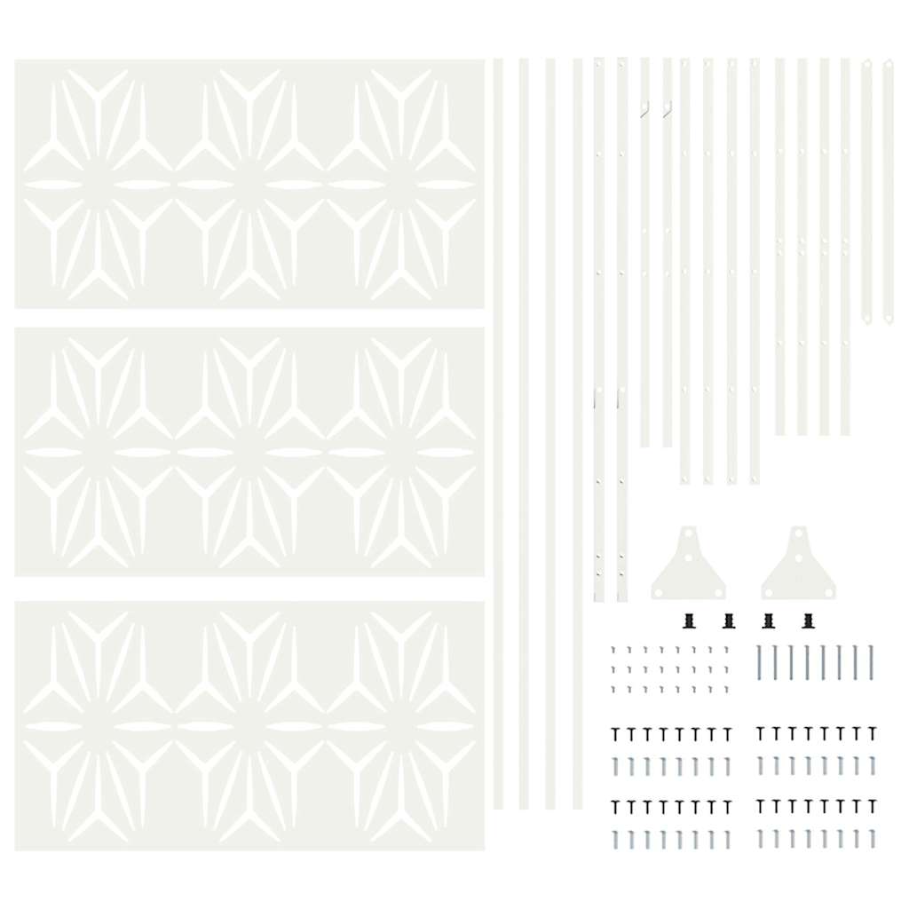 Οθόνη Ιδιωτικότητας Λευκό 100 x 50 x 180 εκ. Ατσάλι