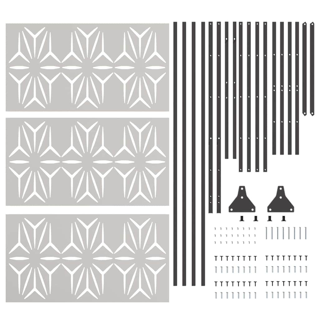 Οθόνη Ιδιωτικότητας Γκρι 100 x 50 x 180 εκ. Ατσάλι - Pakobazaar