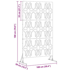 Οθόνη Ιδιωτικότητας Γκρι 100 x 50 x 180 εκ. Ατσάλι - Pakobazaar