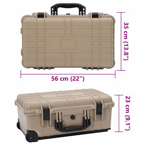 Σκληρή βαλίτσα Άμμος 56 x 35 x 23 cm Πολυπροπυλένιο και ABS - Pakobazaar