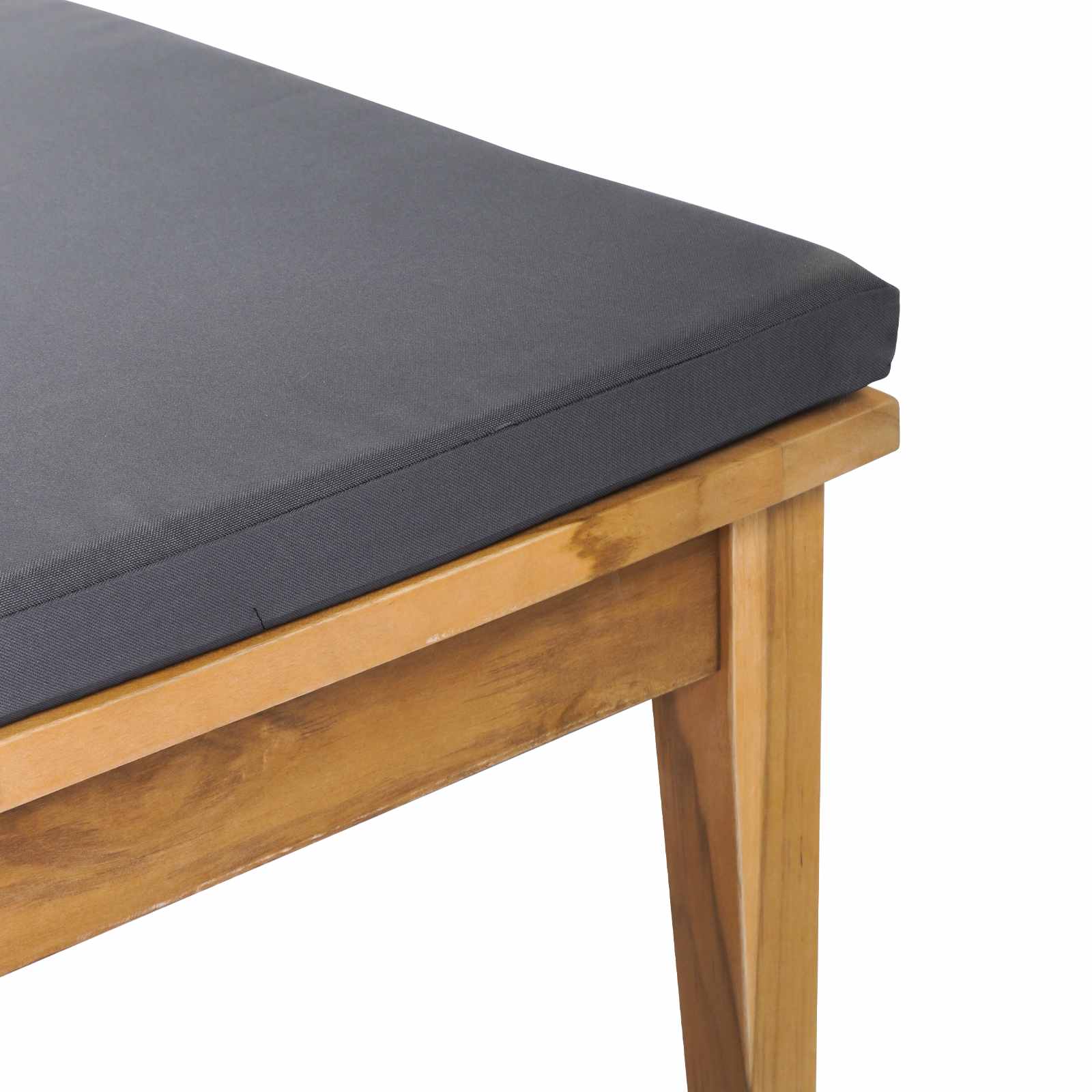 Παγκάκι κήπου 2 pcs Γκρι και Καφέ Μασίφ ξύλο teak - Pakobazaar