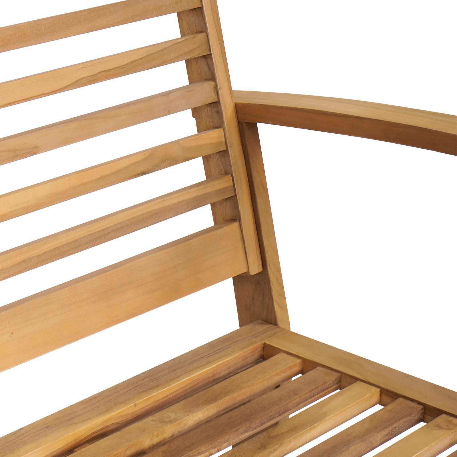 παγκάκι 2 pcs Καφέ Στερεό Ξύλο Τίκ