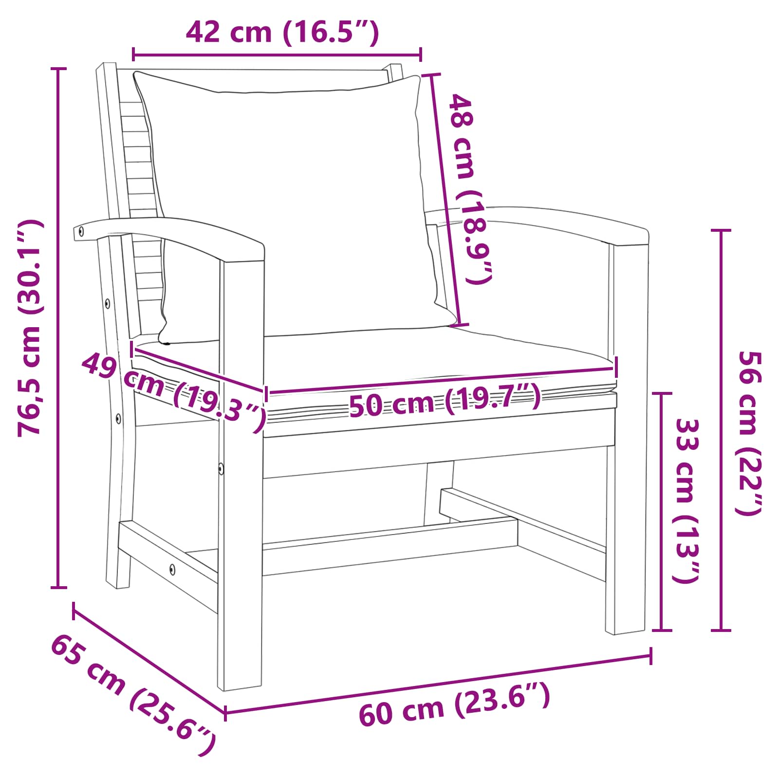 Καρέκλα 2 Τεμάχιο Καφέ και Σκούρο Γκρι 65 x 60 x 76,5 εκ
