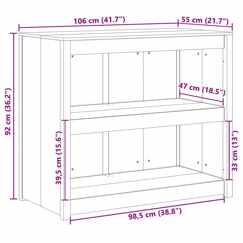 Ντουλάπα Κουζίνας με ράφι MEPPEL Καφέ δρυς 106 x 55 x 92 cm - Pakobazaar