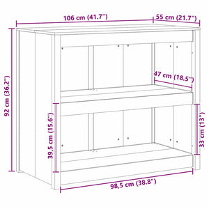 Ντουλάπα Κουζίνας με ράφι MEPPEL Καφέ δρυς 106 x 55 x 92 cm