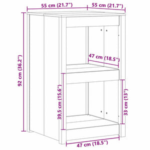 Ντουλάπα Κουζίνας με ράφι MEPPEL Καφέ δρυς 55 x 55 x 92 cm