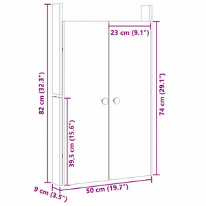Πόρτα κουζίνας MEPPEL 2 τμχ. Καφέ 50 x 9 x 82 εκ ξύλο duglasias