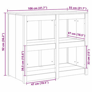 Ντουλάπα Κουζίνας MEPPEL Θερμό λευκό 106 x 55 x 92 cm