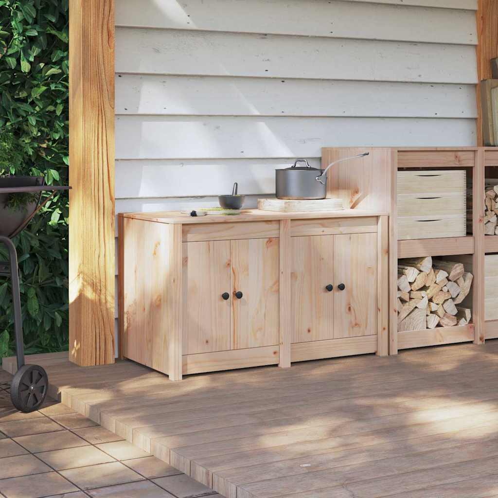 Ντουλάπα Κουζίνας Καφέ δρυς 106 x 55 x 64 cm Μασίφ ξύλο πεύκου - Pakobazaar