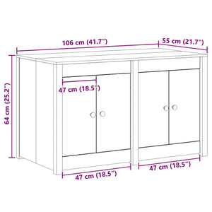 Ντουλάπα Κουζίνας με ράφι MEPPEL Λευκό 106 x 55 x 64 cm
