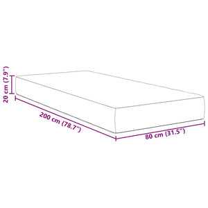 Στρώμα Κρεβατιού με στρώμα Φασκόμηλο 80 x 200 cm ύφασμα - Pakobazaar