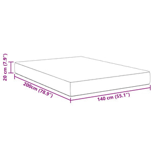 Στρώμα Κρεβατιού με στρώμα Κρεμ 140 x 200 cm ύφασμα - Pakobazaar