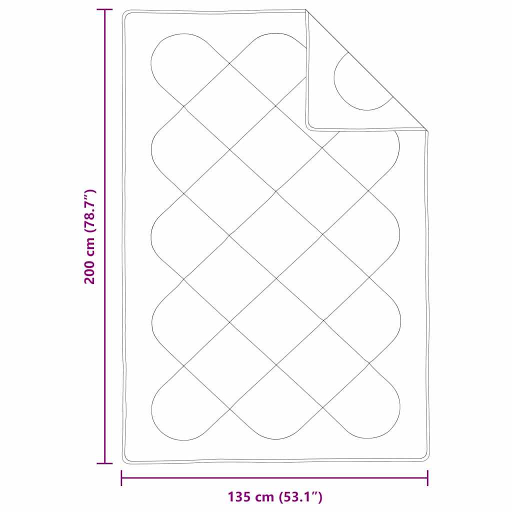 Καλοκαιρινό Παπλωματοθήκη Λευκό 220 x 135 x 3 εκ Πολυεστέρας