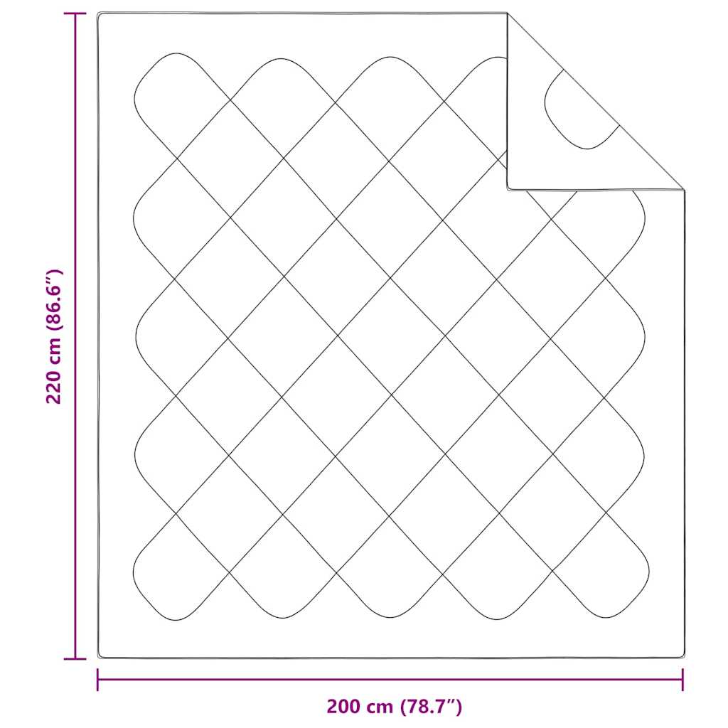 Καλοκαιρινό Παπλωματοθήκη Λευκό 220 x 200 x 3 εκ Πολυεστέρας