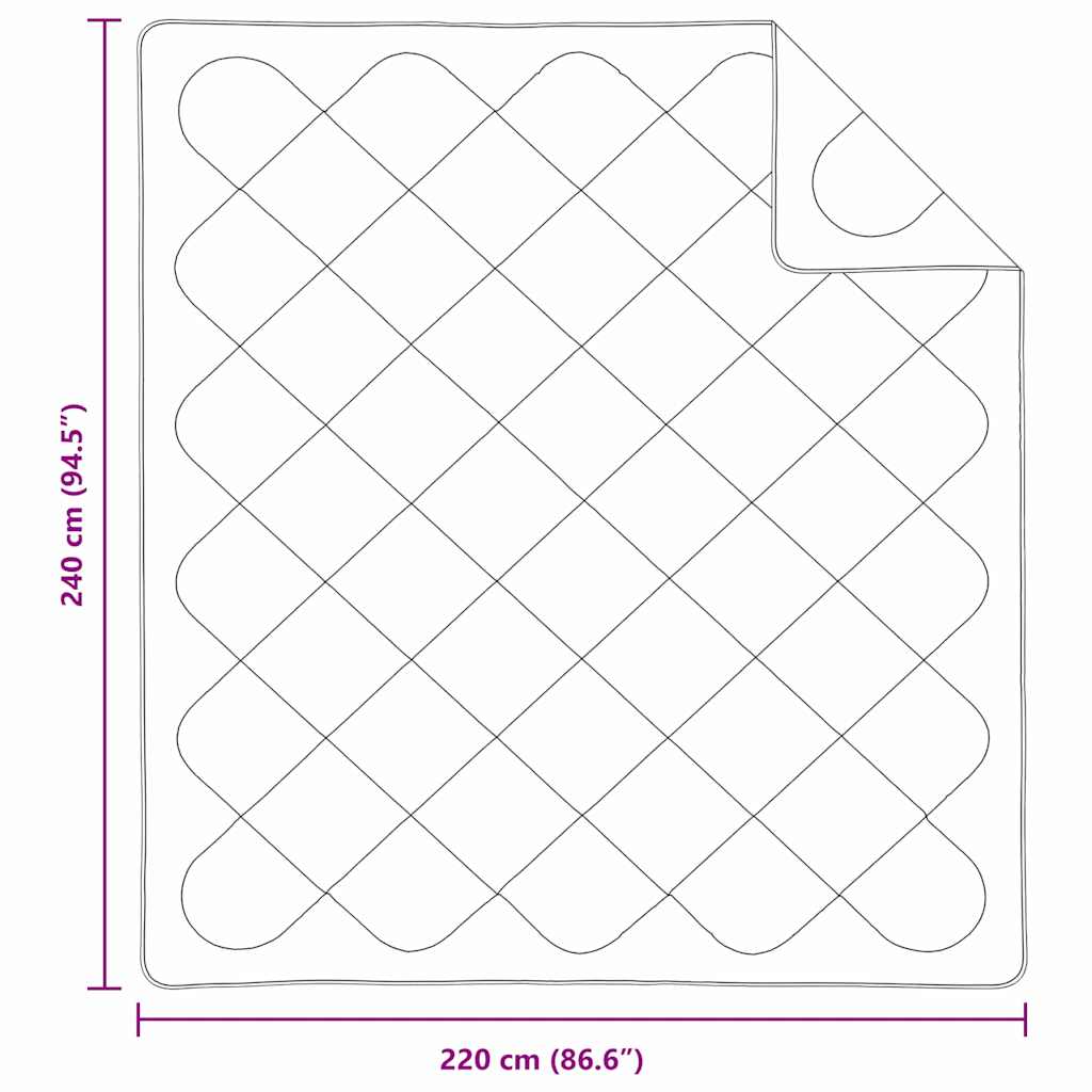 Καλοκαιρινό Παπλωματοθήκη Λευκό 220 x 135 x 3 εκ Πολυεστέρας