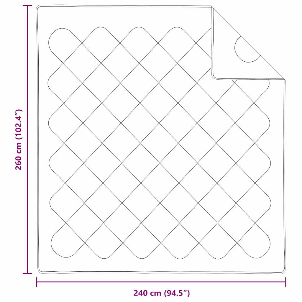 Καλοκαιρινό Παπλωματοθήκη Λευκό 260 x 240 x 3 εκ Πολυεστέρας
