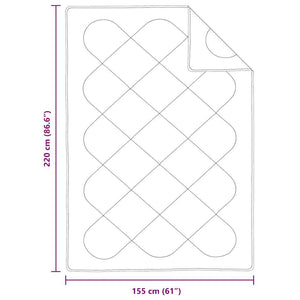 Πάπλωμα 220 x 155 x 4 εκ Όχι Πολυεστέρας Λευκό Αναπνεύσιμο