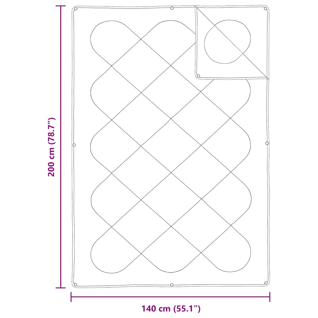 Κουβέρτα 2 σε 1 Λευκό 140 x 200 cm Πολυεστέρας - Pakobazaar
